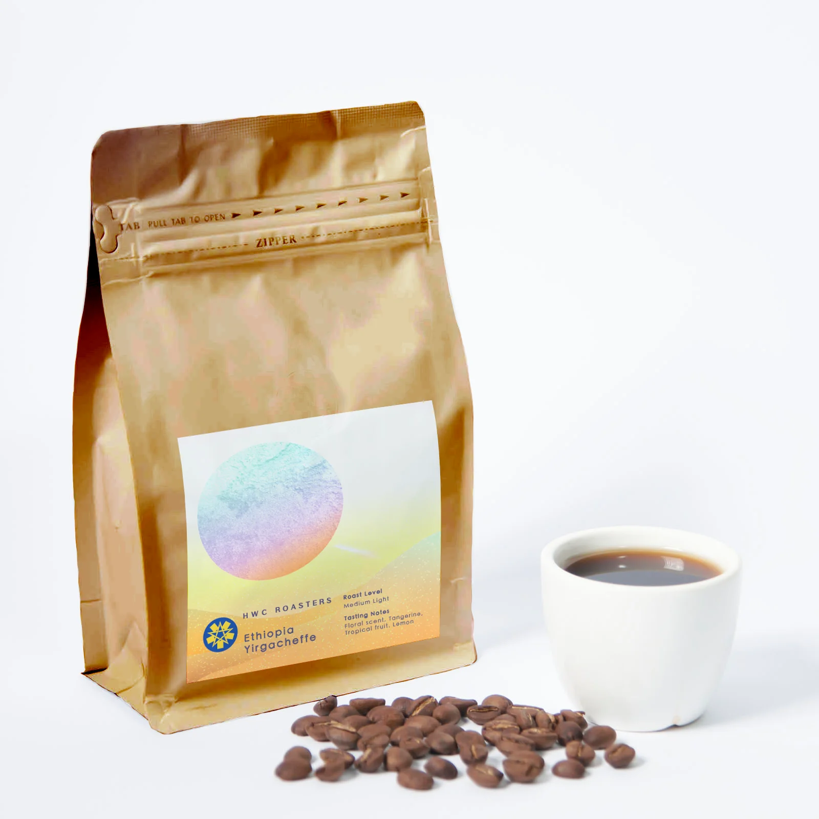 Single Origin Ethiopia Yirgacheffe hwc arabica roast whole bean coffee beans price