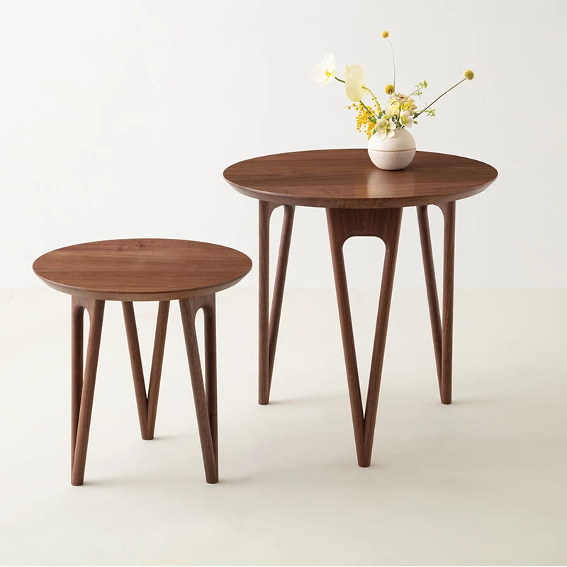 Hair Pin Side Table Walnut or oak Make of Walnut or oak Suitable for Living Room Sofa Side Bedroom