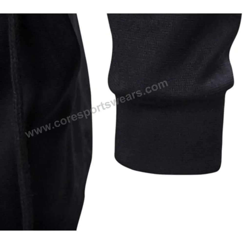 OEM Free Sample Men Hoodie Set Sweatshirt 50 Cotton 50 Polyester Long Sleeve Printed Oversize Pullover Hoodies Wholesale Black