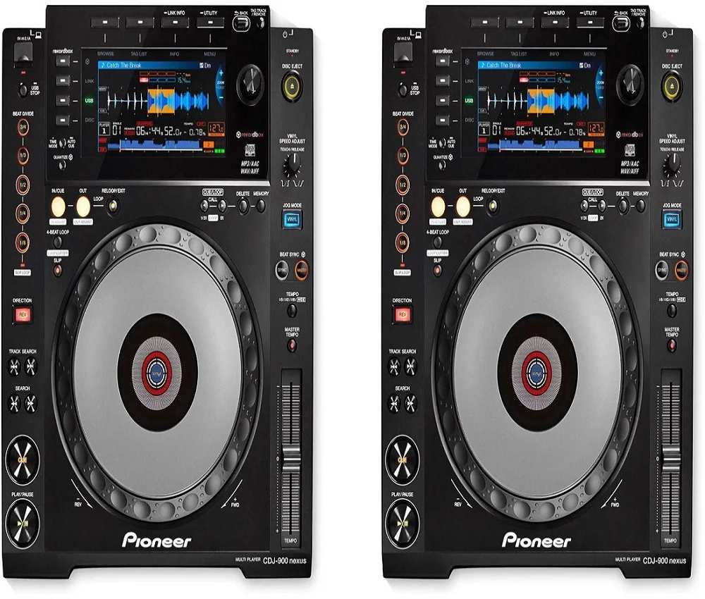 Best Quality Pioneer DJ CDJ-900NXS Twin Set w/ HDJ-X5-K Black