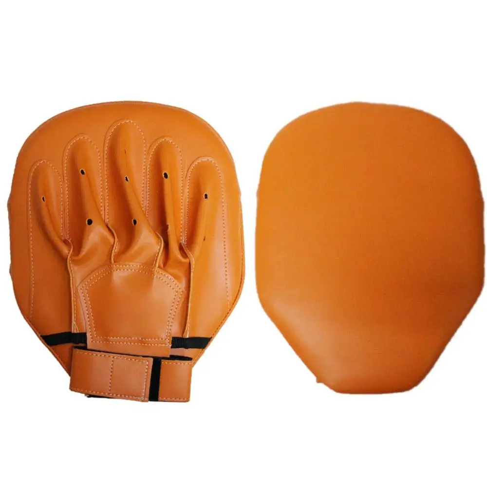 
 Боксерские подушечки для фокуса изогнутые MMA Focus Mitts Муай Тай тренировка, матовая черная выпуклая кожа  