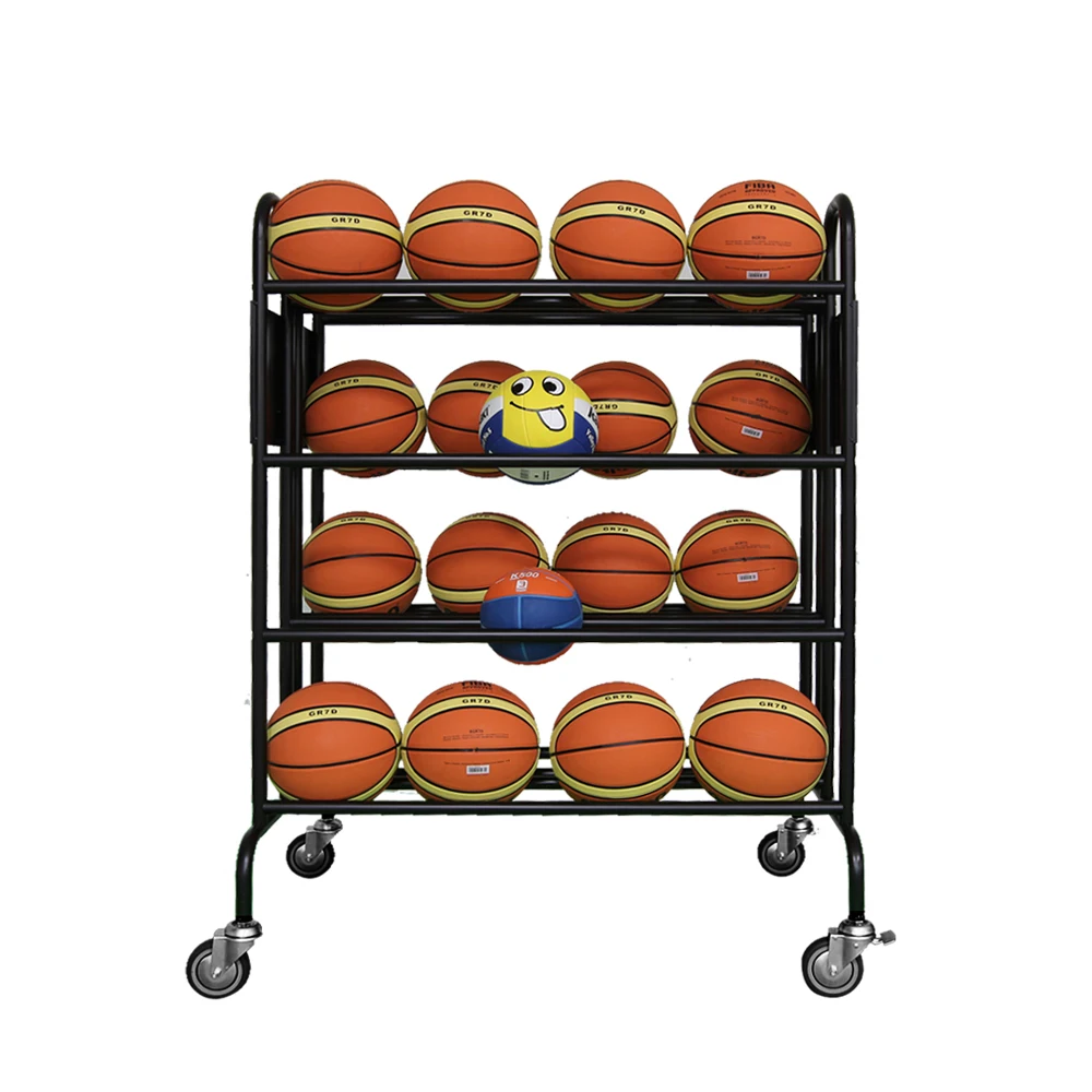 12 ball 3 layer professional ball Cart Rack for soccer Basketball
