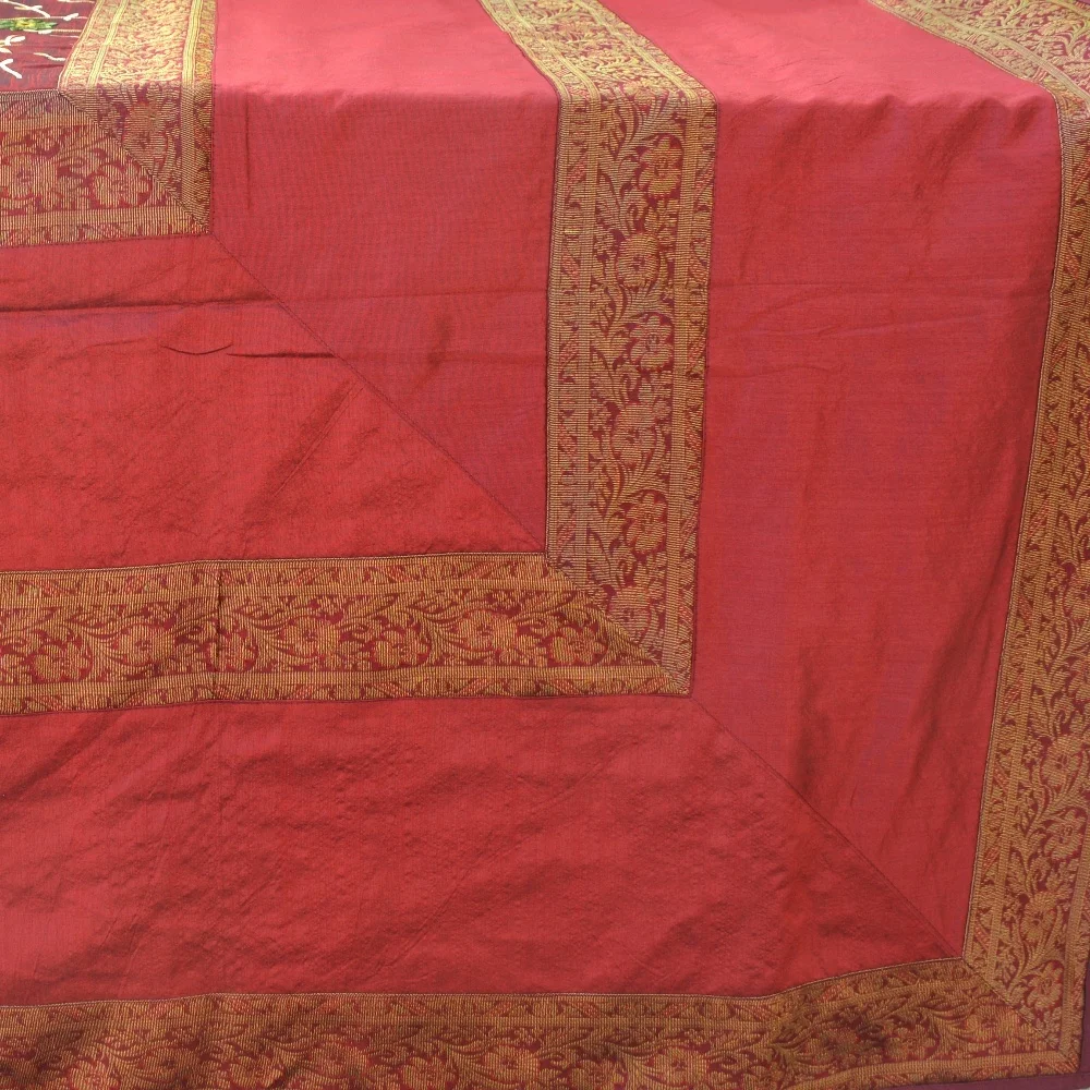 SEBPC005 Indian Light Embroidered Silk Bedspread Set Luxury Bedspread 5 Pcs Bedspread Set