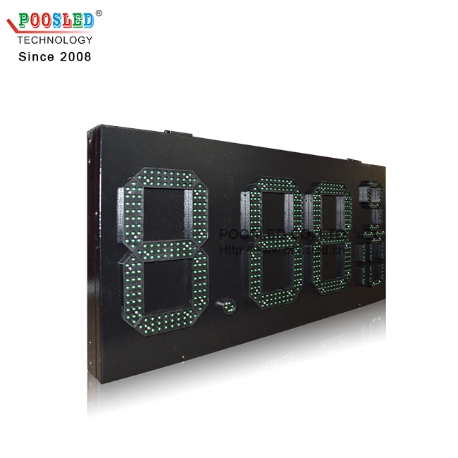 Customized LED gas price screen advertising player 7 segments price display led oil gas station sign with RF remote control