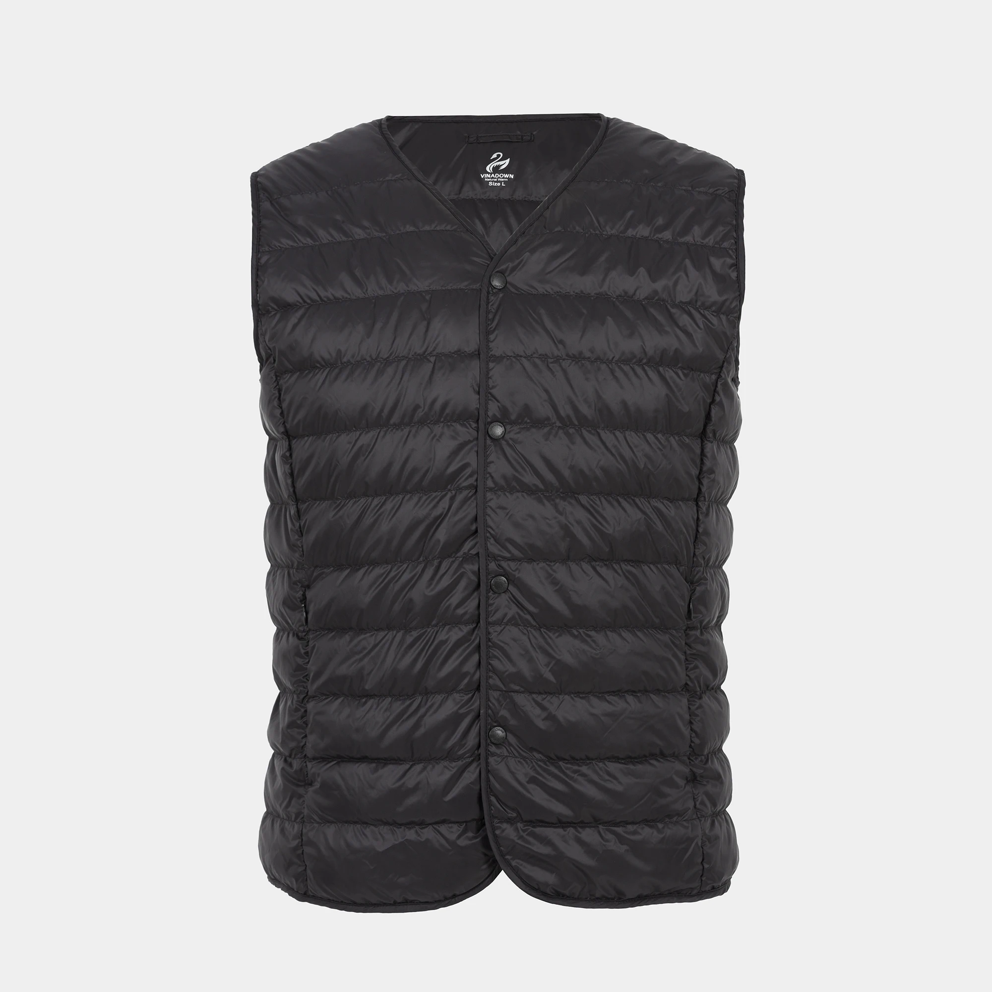 WINTER OUTDOOR  MEN ULTRA LIGHT DOWN VEST  V  NECK VEST FROM VIETNAM