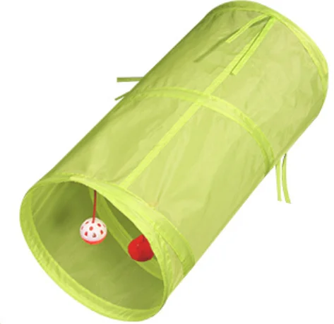 Pet tunnel foldable Cat tunnel Peek hole with hanging toy Washable Polyester material Multicolor High quality wholesale