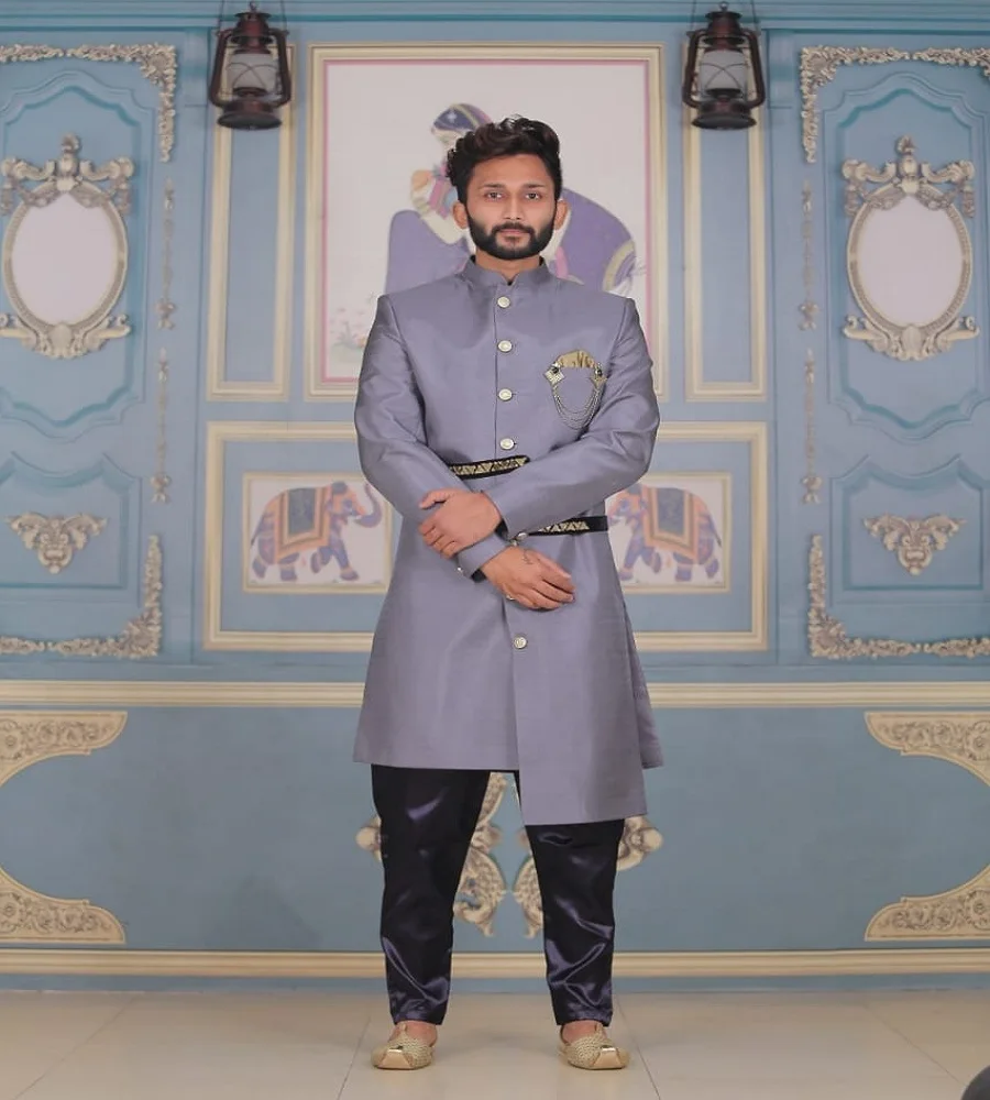 
INDIAN Heavy Embroidery HANDWORK GROOM SHERWANI SUIT DUPATTA WEDDING ATTIRE for MEN INDIAN DRESS Bollywood Fashion WHOLESALE 