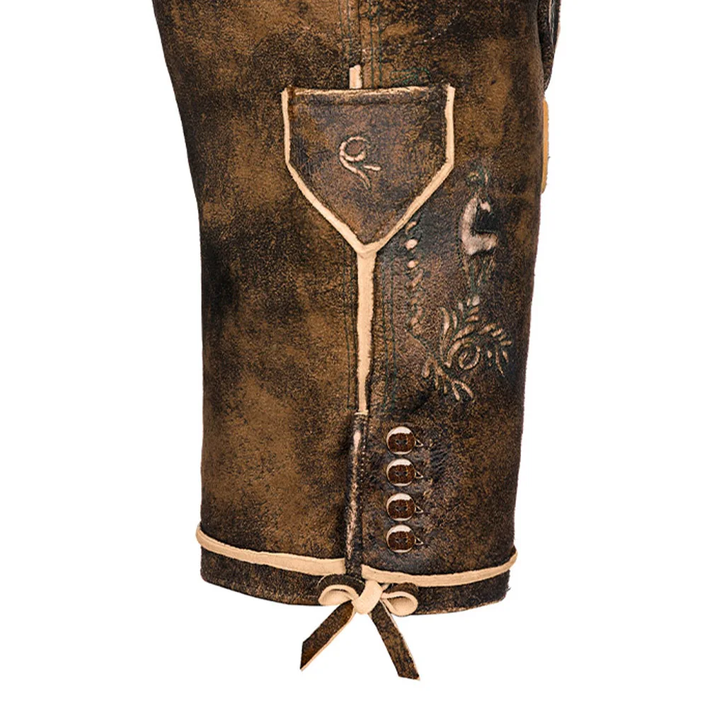 Кожаные Брюки баварские шорты lederhosen kniebund