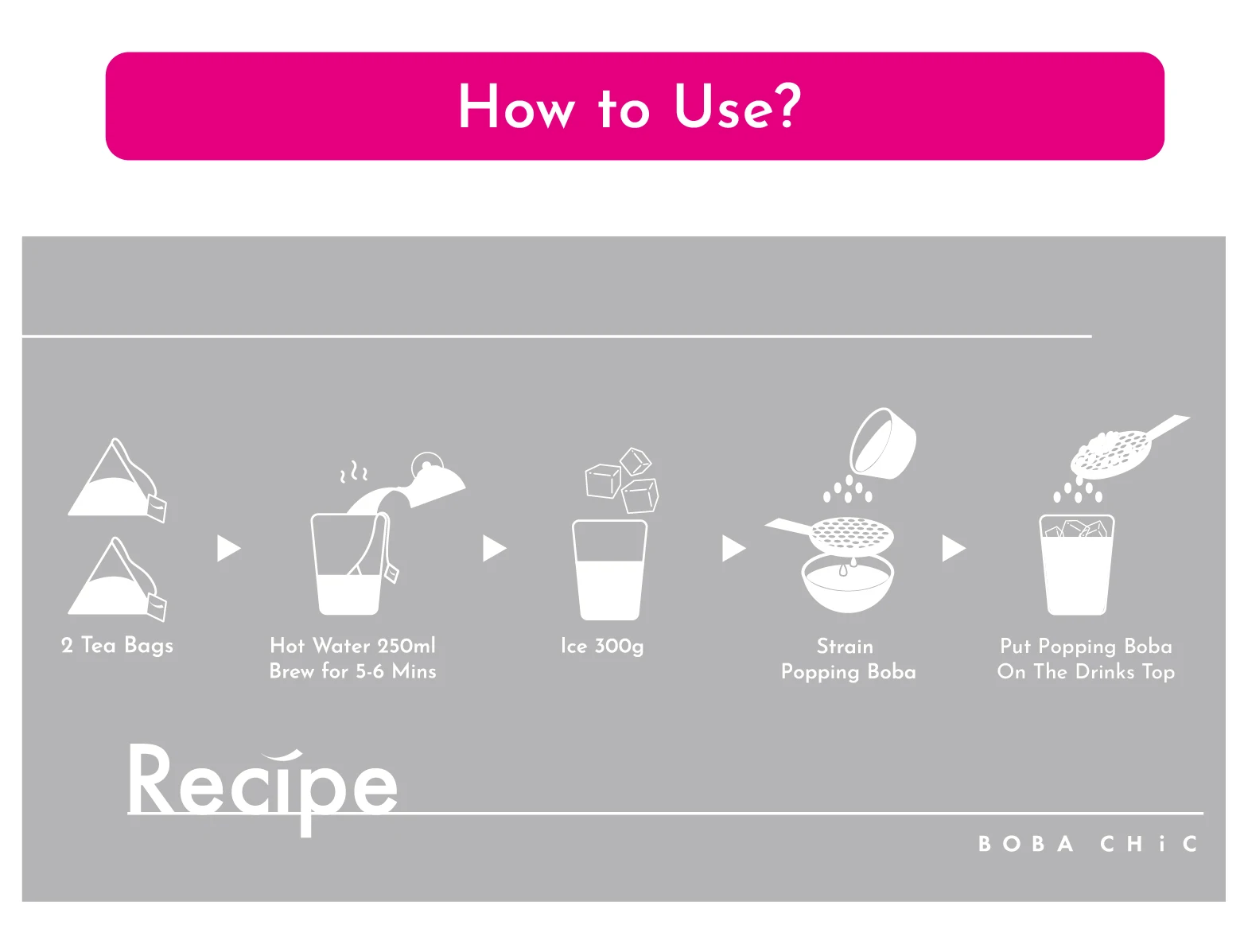 Taiwan Popping Boba Tea Poping Pearls Boba Tea Kit