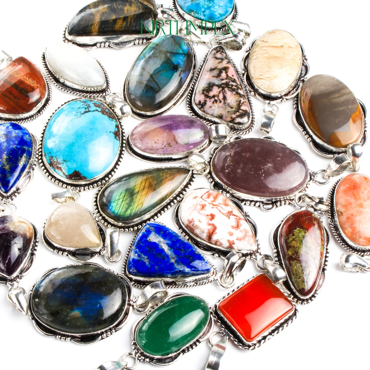 Wholesale Jewelry Crystal Pendants Silver Plated Handmade Jewelry Bulk Lot