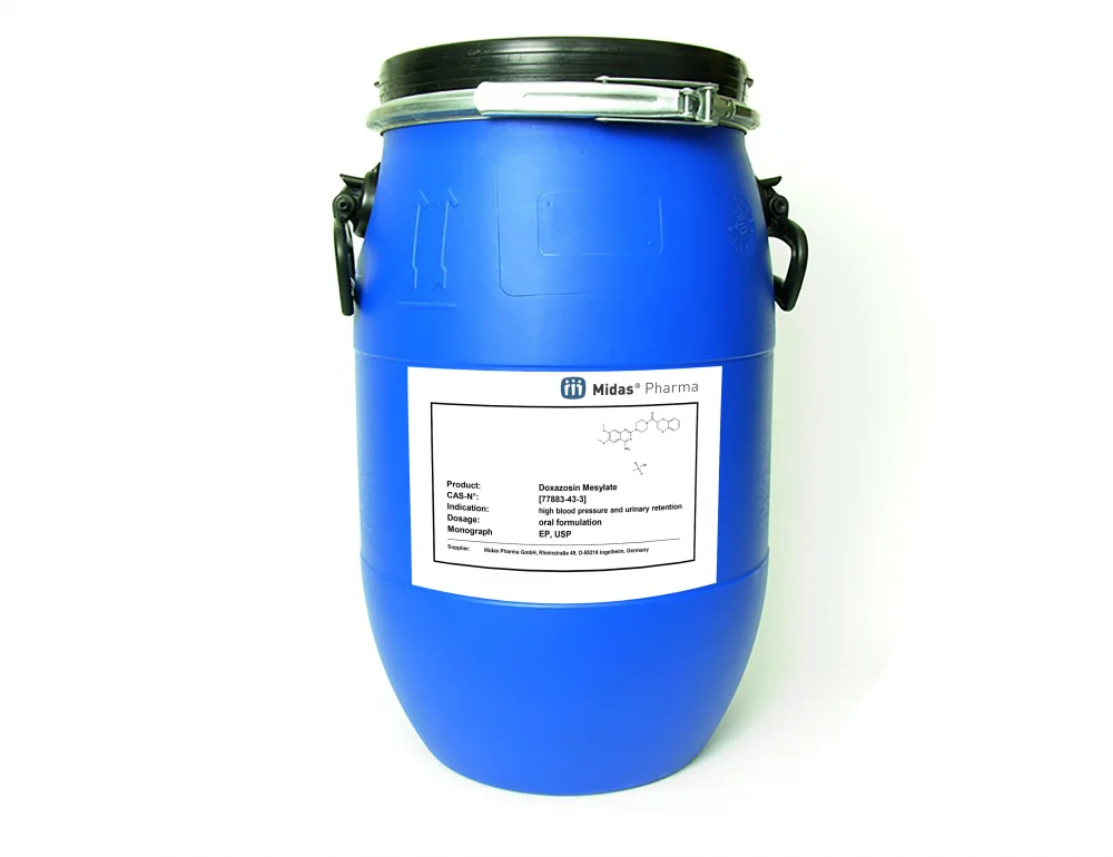 Доксазозин мезилат активный фармацевтический ингредиент EP CAS № 77883-43-3