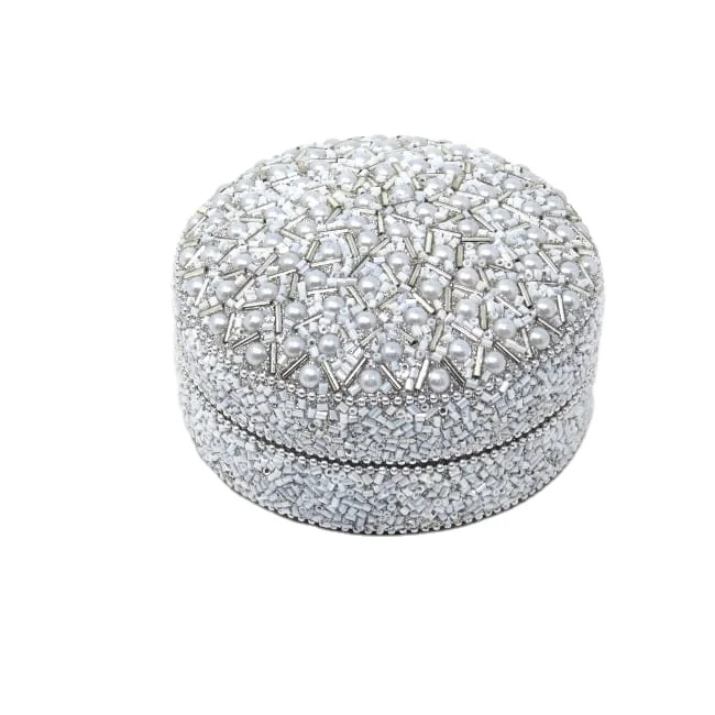 Top Quality Handmade Decorative Box India Jewellery Fashion Pearl Beaded Box At Low Budget Price