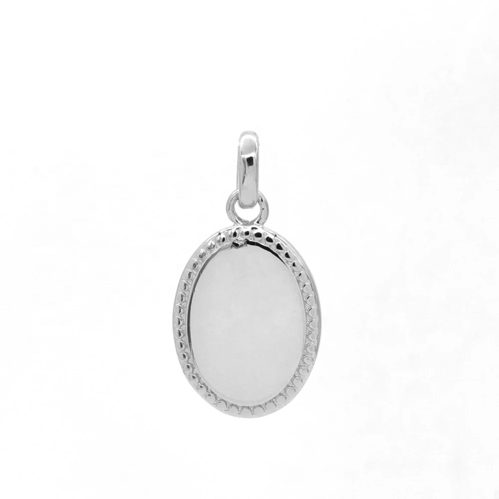 925 Sterling Silver Jewelry Gold Plated Jewelry Engraved Pendant Charms Plain Oval Blank Pendant Charm Jewelry Women