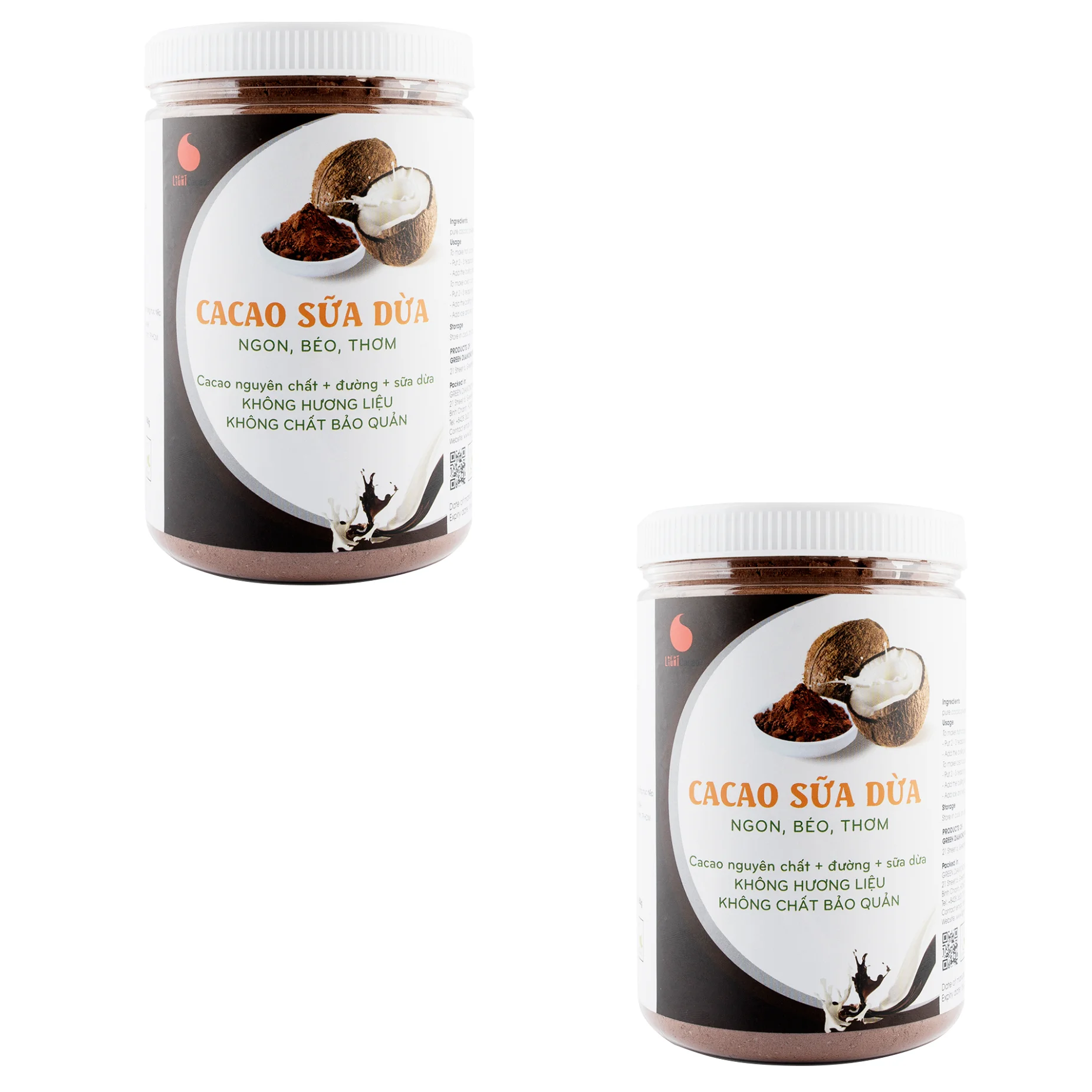 
New Quality Natural CACAO Coconut Jar 550g Best Raw Cocoa Extract Powder Ingredient 