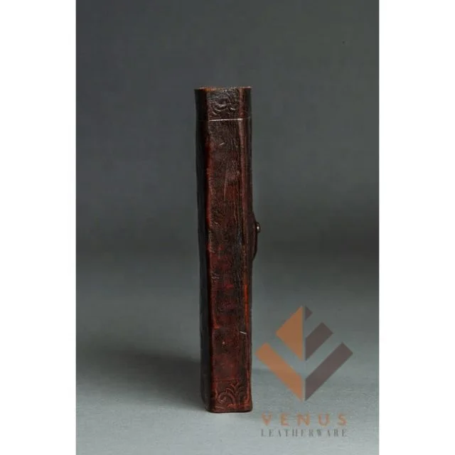 LW Vintage Handcrafted Genuine Leather Embossed Stitched Stoned Diary Leather Note Book 200 Paper