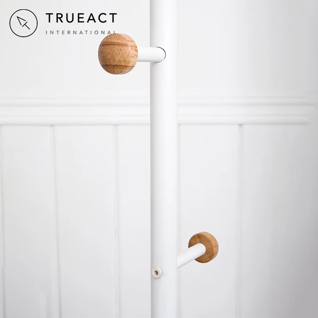 RTS New design tree shaped wooden wood coat rack free standing garment rack metal floor hat coat hanger hanging rail rack stand