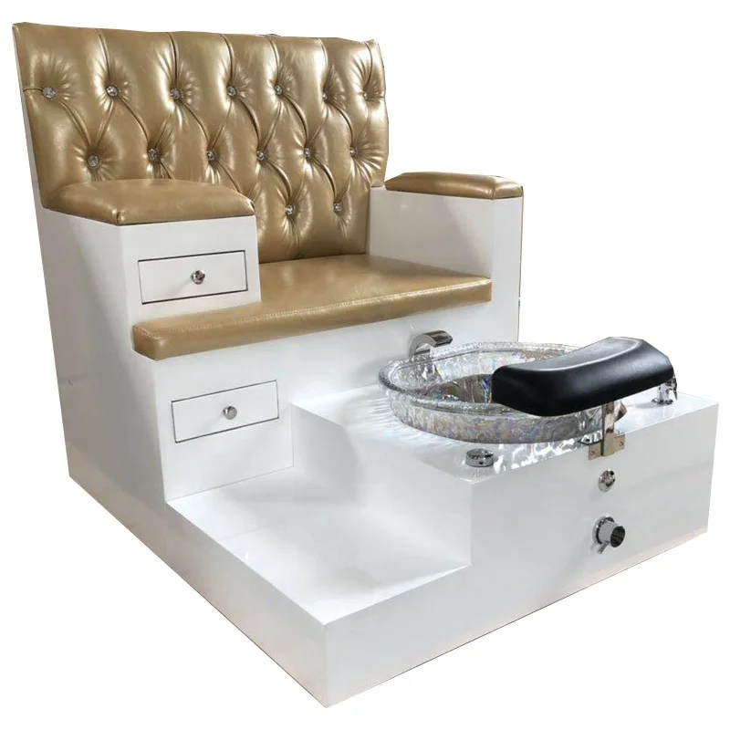 Great Factory Direct Sale Beauty Salon Black Foot Spa Pedicure Massage Pedicure Bench Station GPB-01