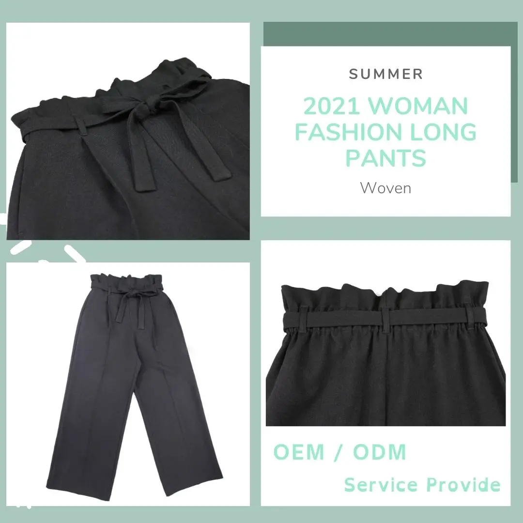 Отличное соотношение цены и качества женские черные широкие брюки с поясом