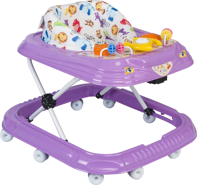 Best Model Folding Walker with Iron Frame Educational Activity Table & Trendy Walk Stopper Plastic Toy Carrier for Toddlers