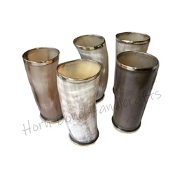 High Quality Natural Horn Shot Glass Vodka And Tequila Glass Mini Glass Buffalo Horn Made Viking Style Drinking Horn Cups