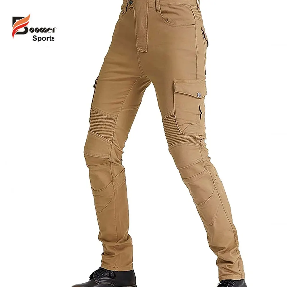 OEM дизайн для мужчин Rider байкерские синие джинсы велосипед Брюки Крест колена