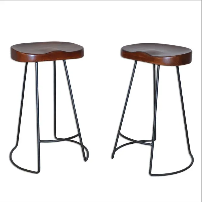 bar stool with metal frame and designer seat