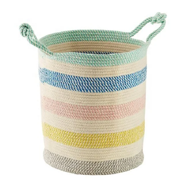 
Cotton Rope Extra Large Storage Woven Laundry Basket with Handle 