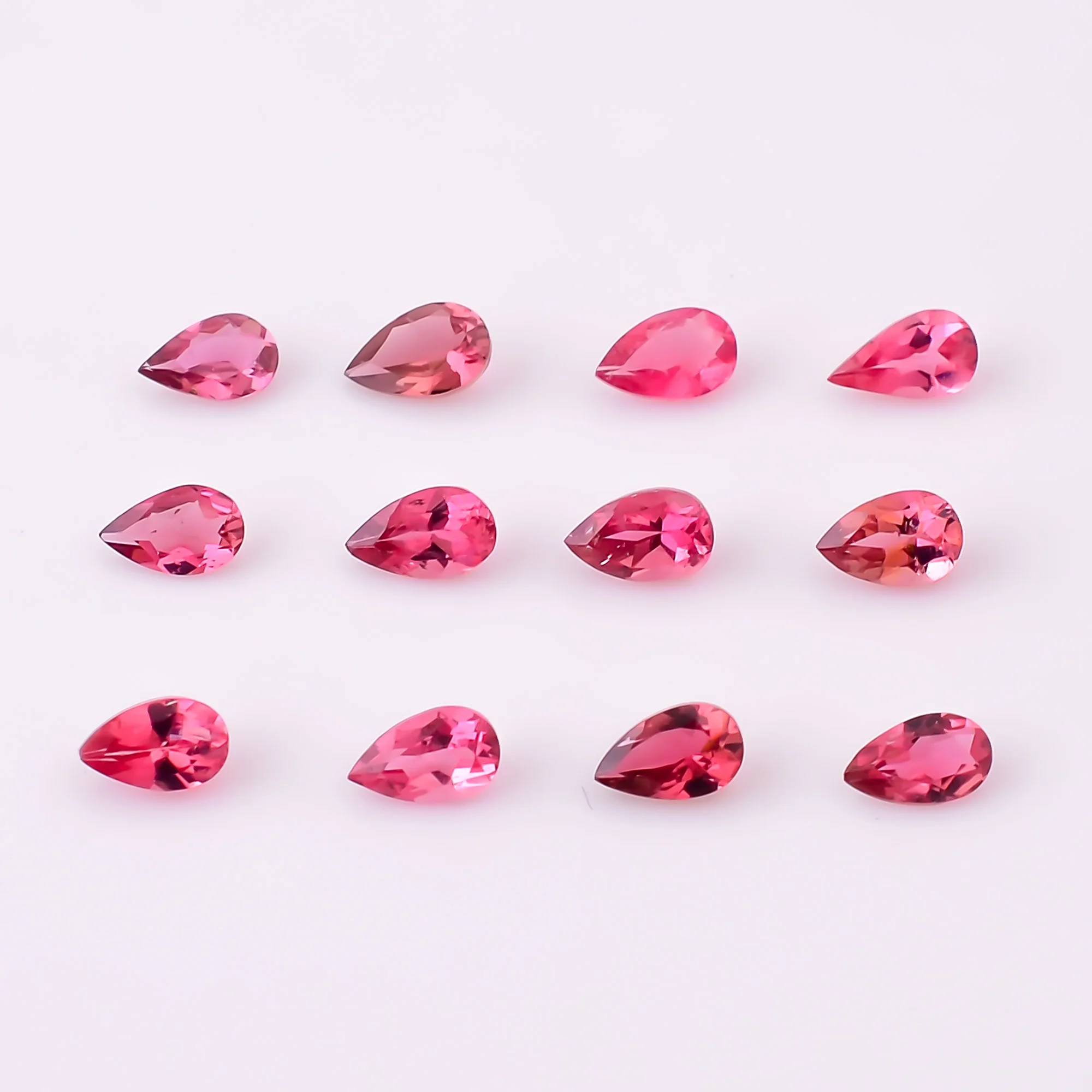 Natural Pink Tourmaline Pear Shape Brilliant Cut Loose Gemstone For Jewelry Making Tourmaline Teardrop Cut Loose Gemstone