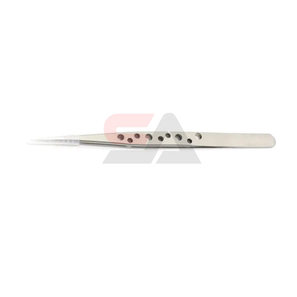 High Quality Anti-Static Eyelash Extension Tweezers Professional Straight Pointed Tip Customized Label Professional Beauty Tool