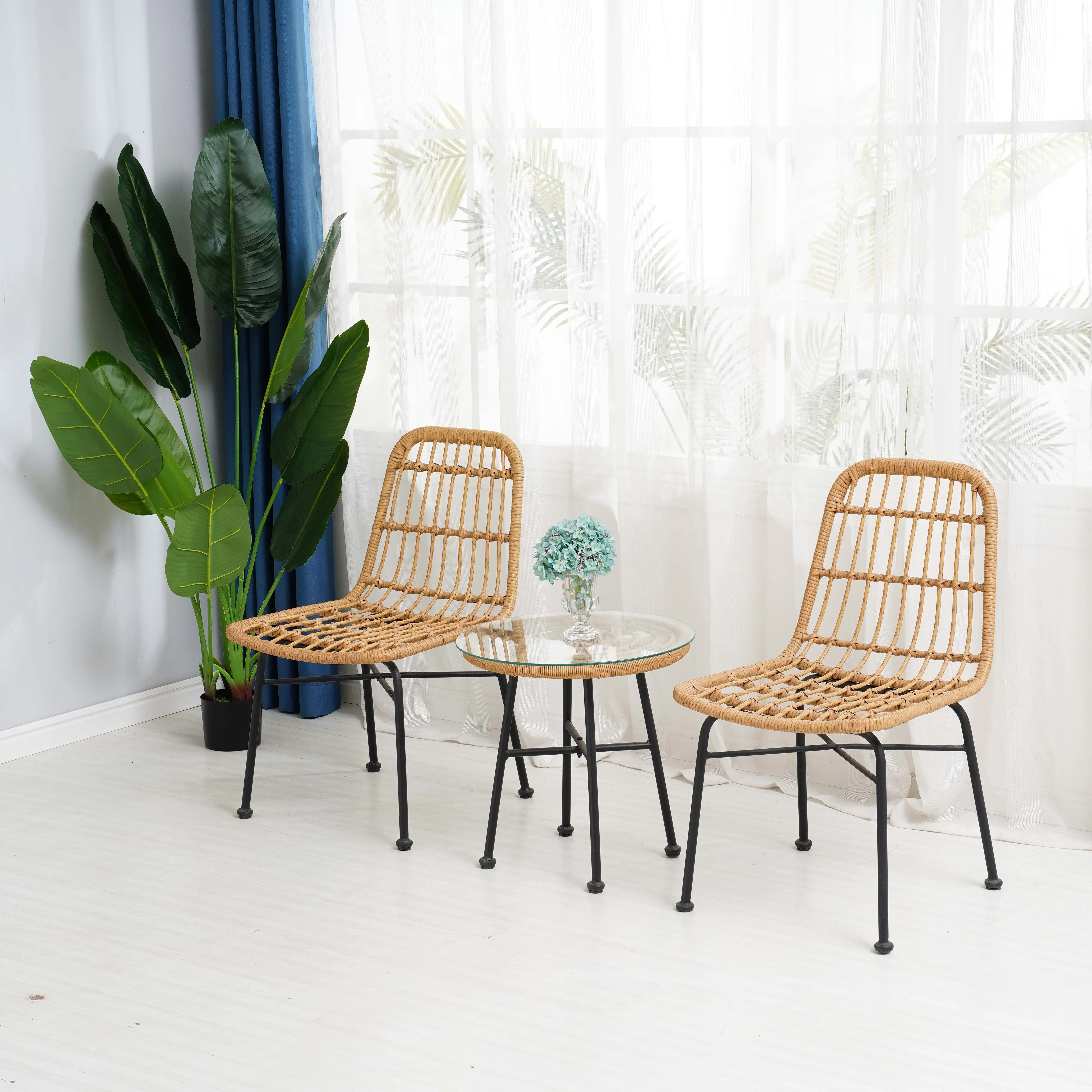 2022 Hot Sale Outdoor Garden Patio Corner Synthetic Dining Table And Chair Rattan Set Furniture