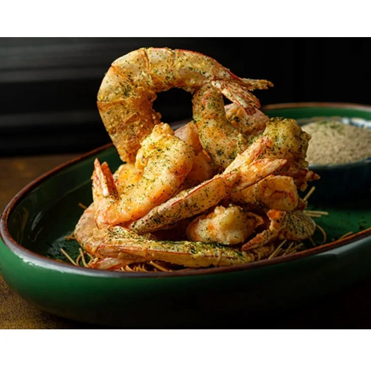 
18 Months Shelf Life IQF Freezing Process Whole Fresh Frozen Large Emerald Prawn 