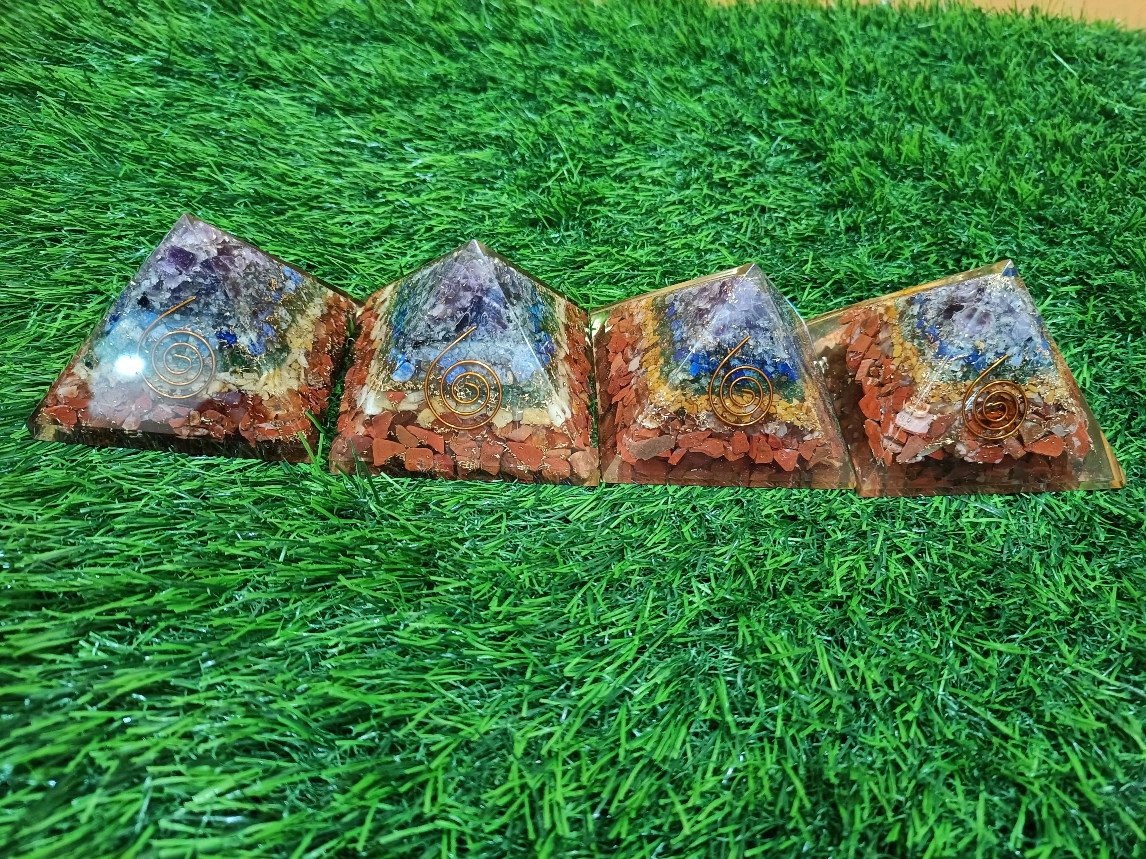 Best Quality Seven Chakra Orgone Pyramid Wholesale Orgone Pyramid  for Gift Emf Protection Healing Reiki