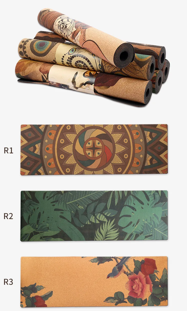 Готовый к отправке эко-коврик для йоги в китайском чернильном стиле, полноцветная печать от производителя