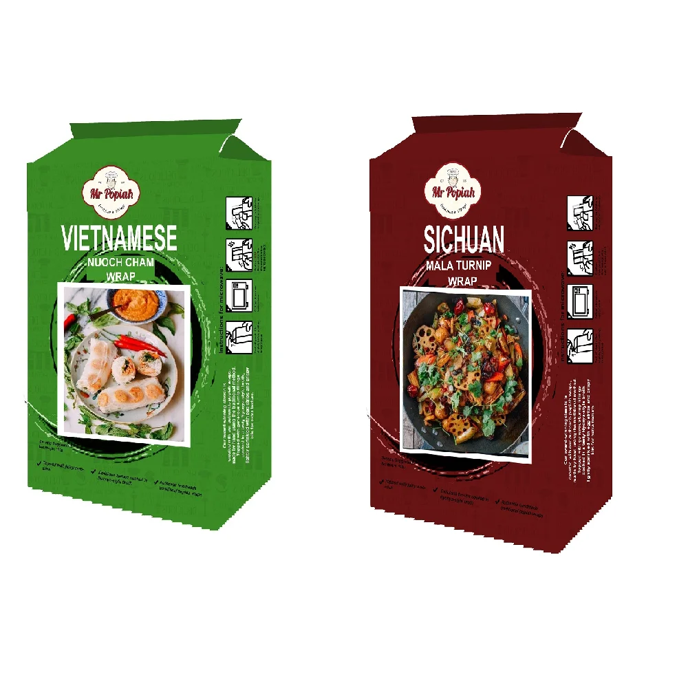 Tasty Spicy Sweet Microwavable Wraps Frozen Customized Food Eat Flavors With 18 months Shelf Life made in Singapore