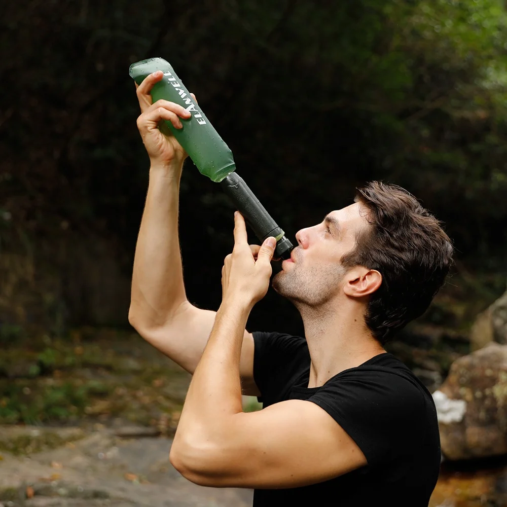 
emergency kit portable life survival kit straw water filter 