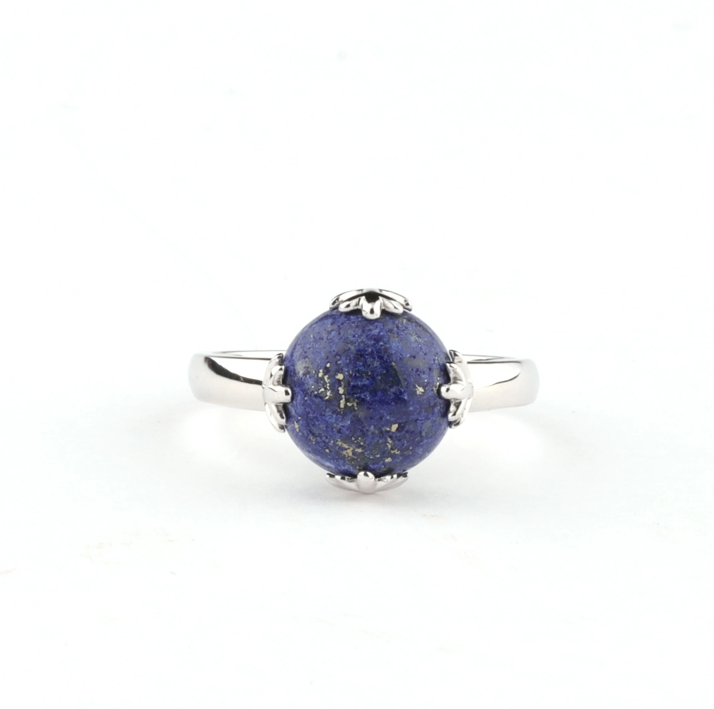 925 sterling silver jewellery snowflake natural gemstone lapis lazuli ring gemstone silver ring for women