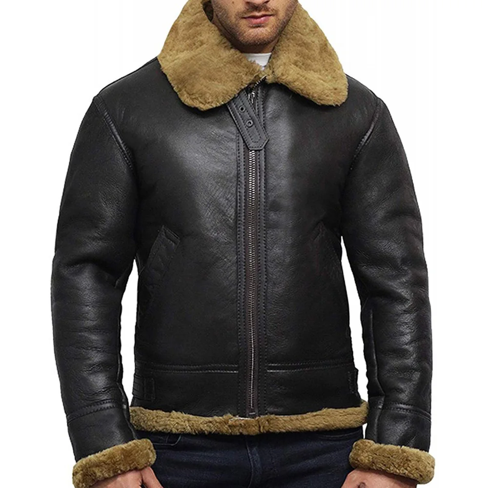 
Fleece Shearling Jacket for Men/OEM Service Wholesale Custom Men Jackets Shearling 