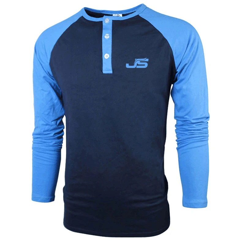 
Новое поступление, Повседневная футболка с длинными рукавами для девочек для мужчин с сочетанием цветов, рукав-реглан, клиновидный вырез, v-образный вырез, футболка высокого качества 100% хлопковая футболка 