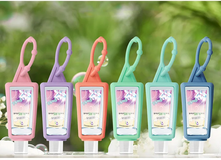 Silicone cartoon design hand 30ml 50ml sanitizer bottle holder