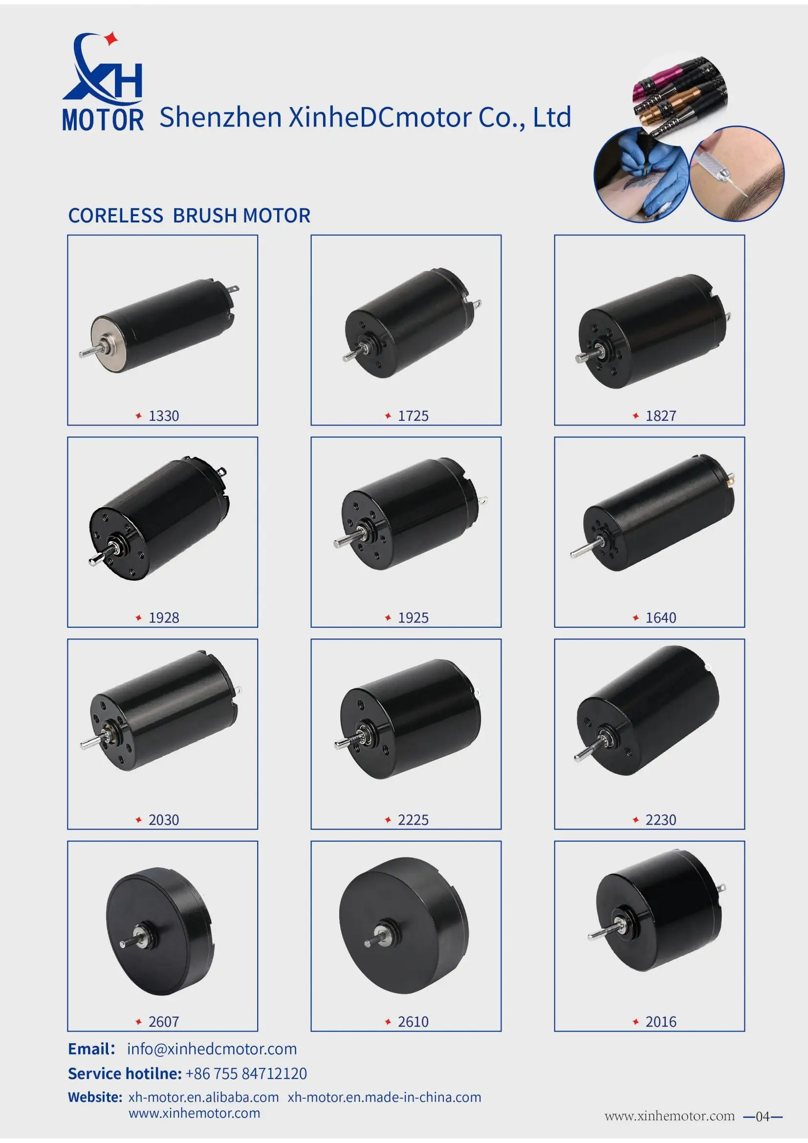 Factory Wholesale Customized All Kinds Of Coreless Tattoo Motor Brush Brushed Brushes Brushless Bldc Gear/Gearbox Electric Mini