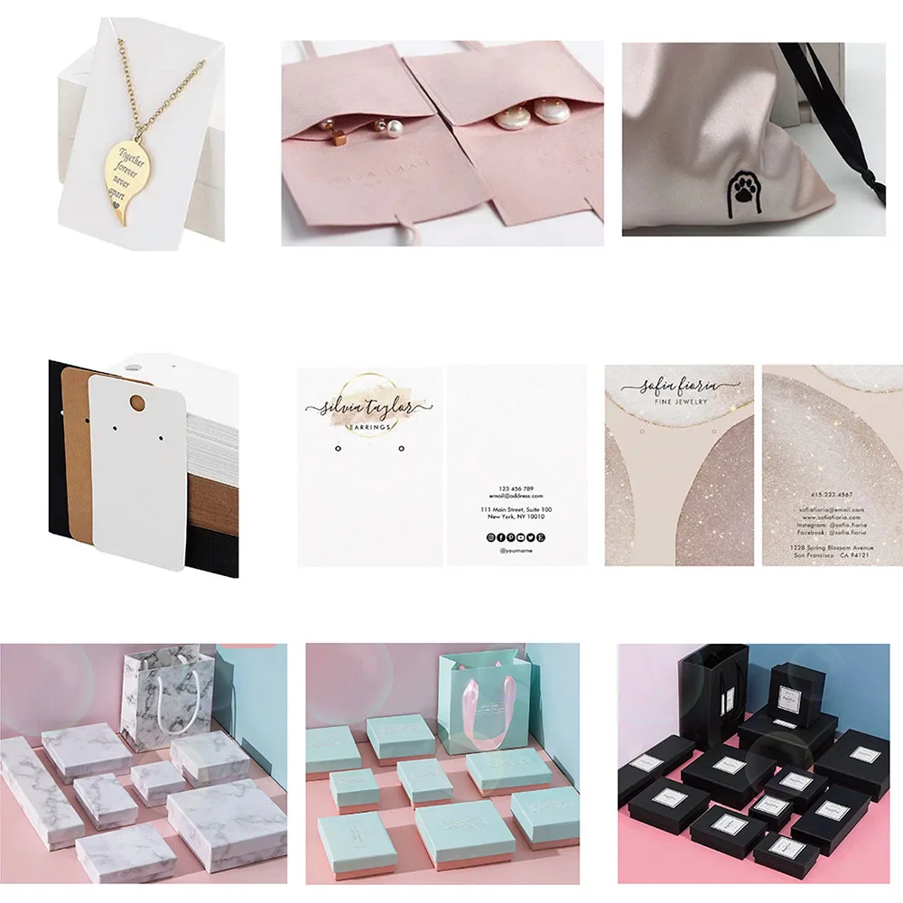 bulk flocking package custom logo storage velvet insert jewelry boxes