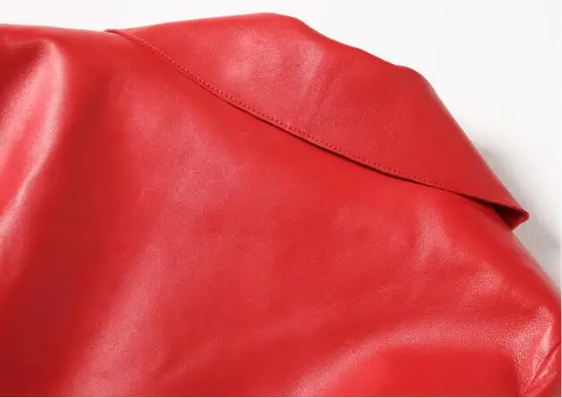 High Quality Genuine Leather Pure Sheepskin Leather Women Long Coat Spring Autumn