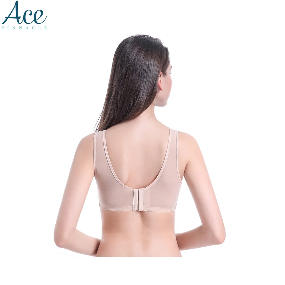 Adjustable Post Mastectomy Insert Pocket Bra DL-004 Rhinestone Buckle Lace decor Post-surgical bra