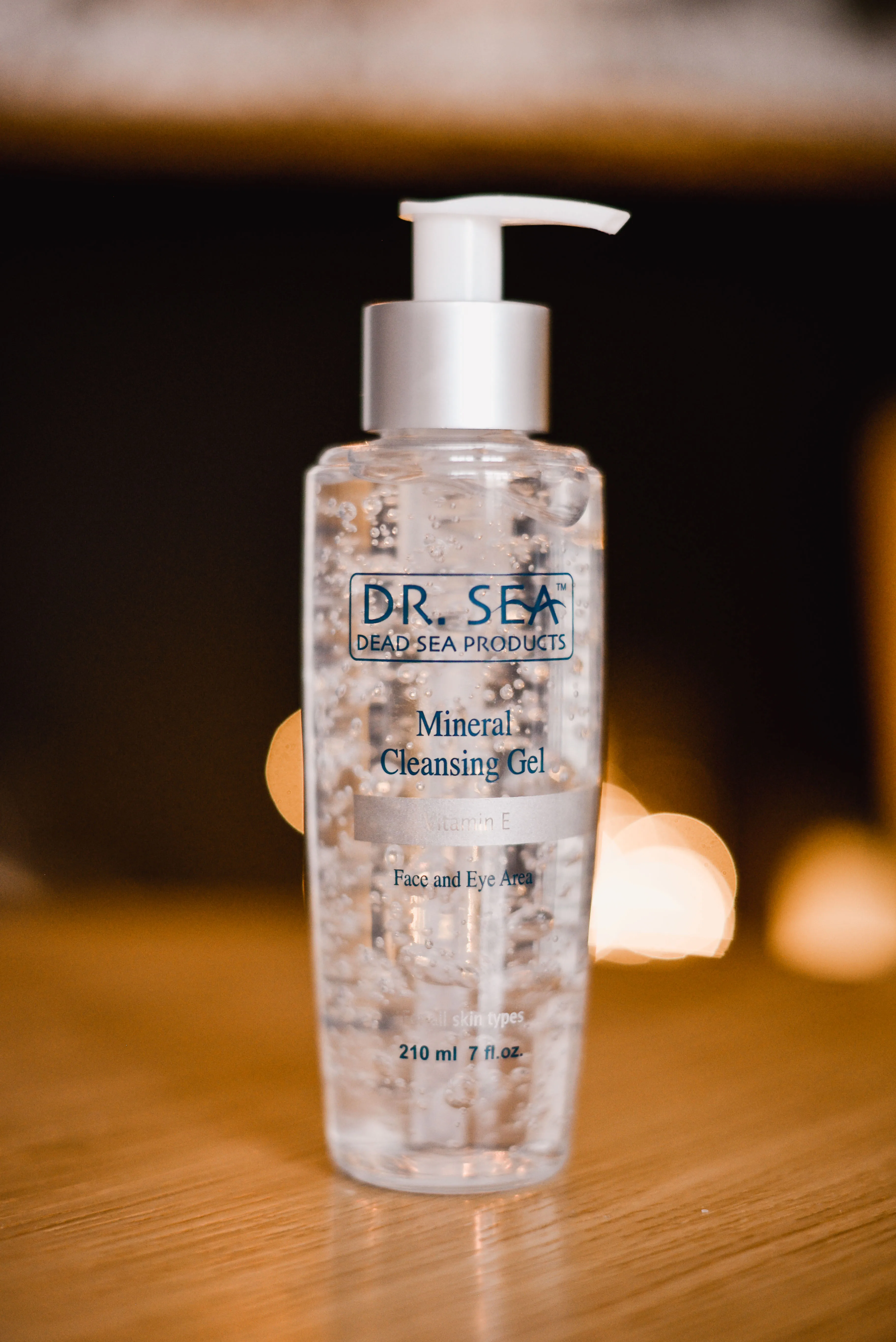 Mineral Cleansing Gel for Face & Eye Area with Vitamin E by Dr. Sea Cosmetics - Dead Sea Products - Free samples - 210ml/7 oz.