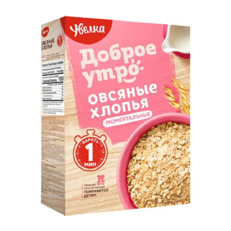Мгновенные хлопья овса 400 г коробка экспортные