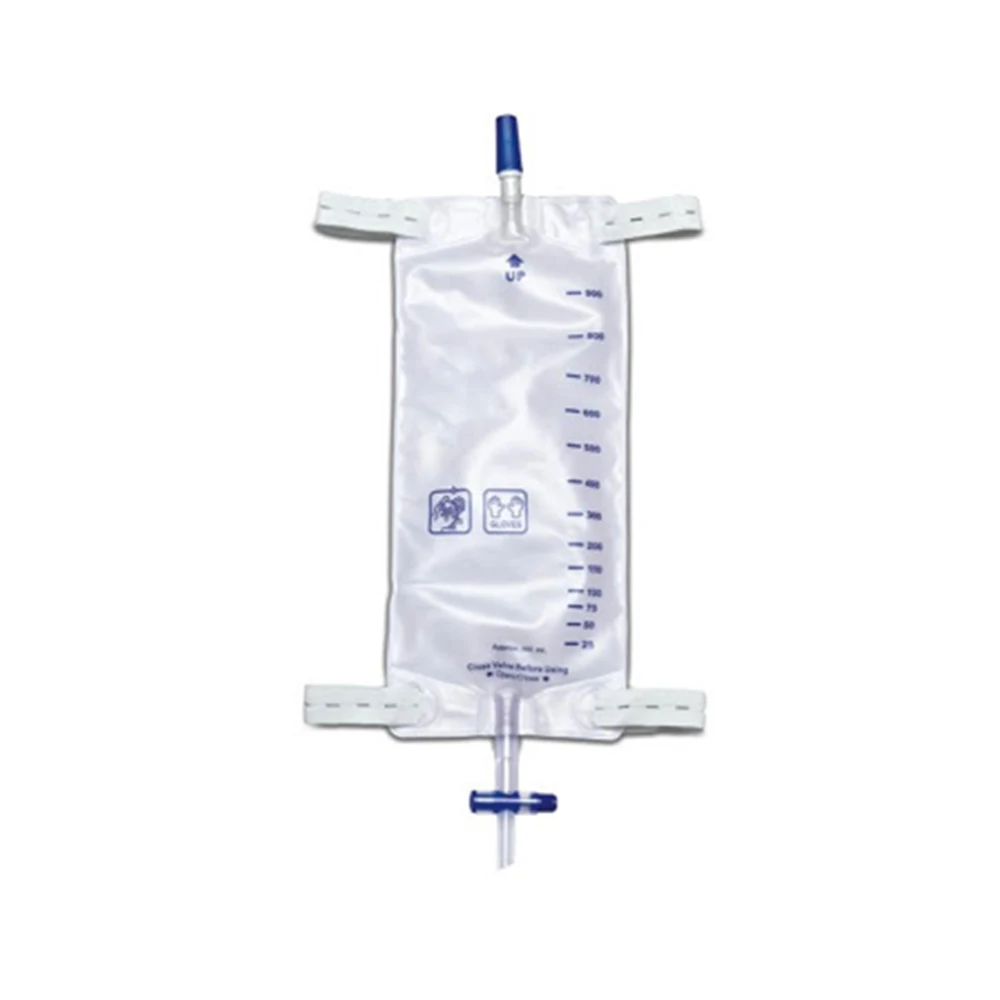 Disposable Soft Clinical Grade Urine Leg Bag With Anti Back Flow Drainage Bag Made From Soft Clinical Grade PVC Sheet