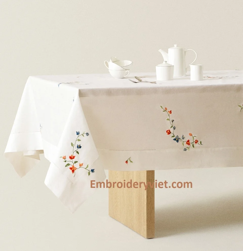 Hand Embroidered Table Cloth
