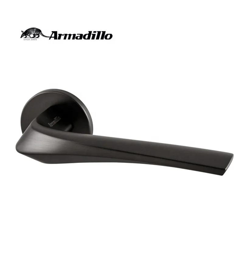 New Italian design long black door handles