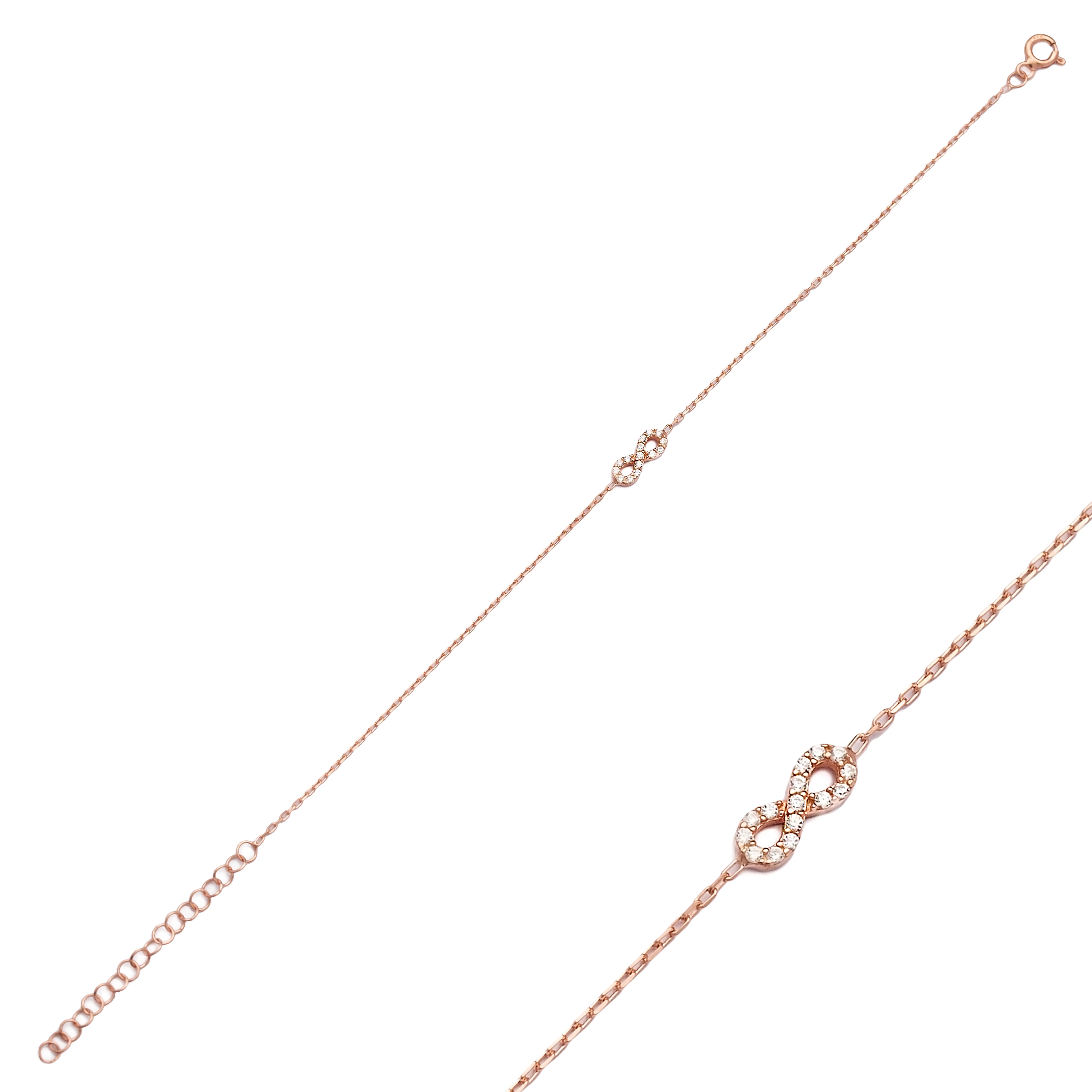Minimalist Infinity Design Minimalist Handcrafted Fine Jewelry Wholesale 925 Sterling Silver Bracelet