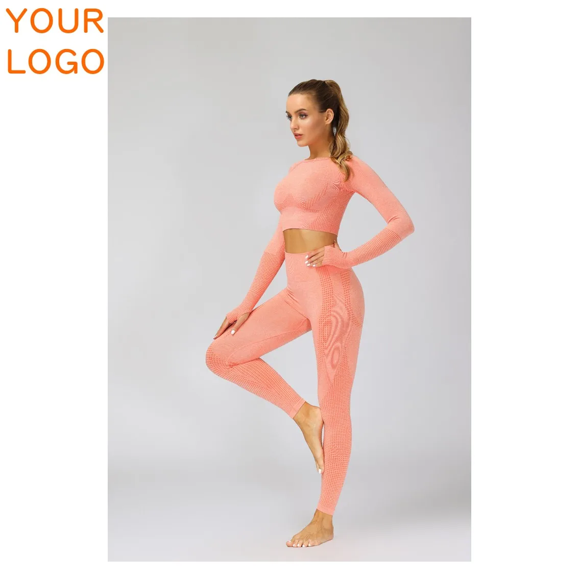 Бесшовная одежда для тренажерного зала Женский комплект занятий йогой